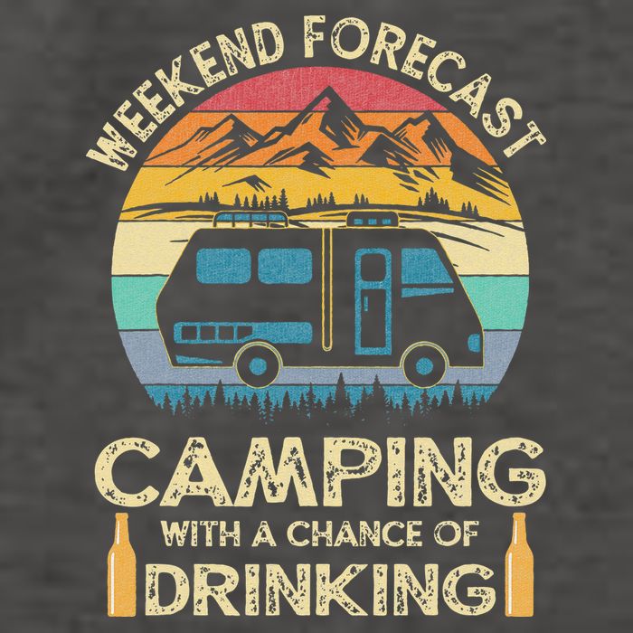Funny Weekend Forecast Camping With A Chance Of Drinking Vector Backpack