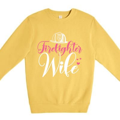 Firefighter Wife Fire Spouse Funny Gift Premium Crewneck Sweatshirt