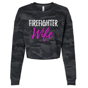 Firefighter Wife Funny Gift For Mother Or Wife Cool Gift Cropped Pullover Crew