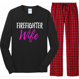 Firefighter Wife Funny Gift For Mother Or Wife Cool Gift Long Sleeve Pajama Set