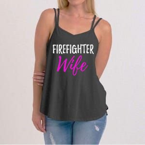 Firefighter Wife Funny Gift For Mother Or Wife Cool Gift Women's Strappy Tank