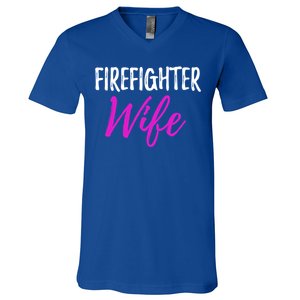 Firefighter Wife Funny Gift For Mother Or Wife Cool Gift V-Neck T-Shirt