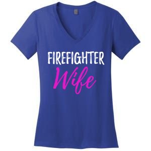 Firefighter Wife Funny Gift For Mother Or Wife Cool Gift Women's V-Neck T-Shirt