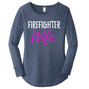 Firefighter Wife Funny Gift For Mother Or Wife Cool Gift Women's Perfect Tri Tunic Long Sleeve Shirt