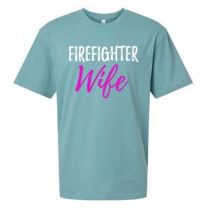 Firefighter Wife Funny Gift For Mother Or Wife Cool Gift Sueded Cloud Jersey T-Shirt