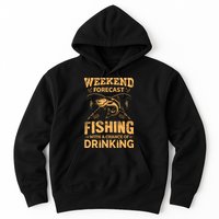 Funny Weekend Forcast Fishing With A Chance Of Drinking Hoodie