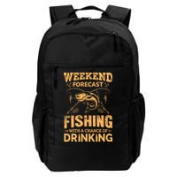 Funny Weekend Forcast Fishing With A Chance Of Drinking Backpack