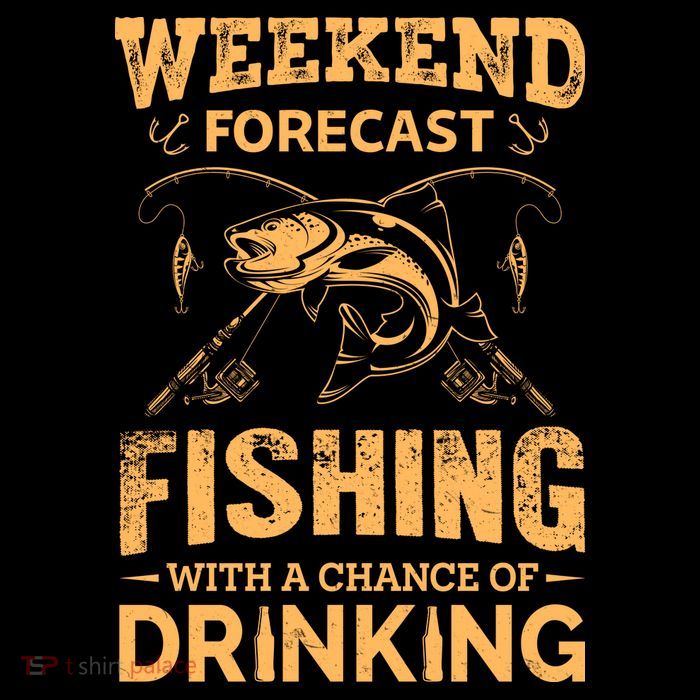 Funny Weekend Forcast Fishing With A Chance Of Drinking 7-Panel Snapback Hat