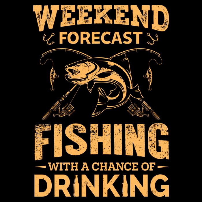 Funny Weekend Forcast Fishing With A Chance Of Drinking 16 in Basic Backpack