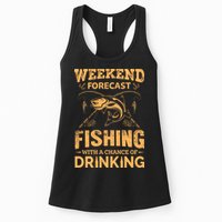 Funny Weekend Forcast Fishing With A Chance Of Drinking Womens Tank Top