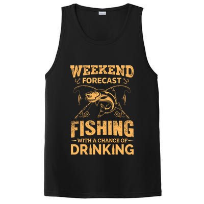 Funny Weekend Forcast Fishing With A Chance Of Drinking PosiCharge Competitor Tank