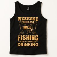 Funny Weekend Forcast Fishing With A Chance Of Drinking Tank Top