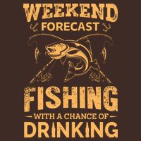 Funny Weekend Forcast Fishing With A Chance Of Drinking T-Shirt