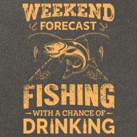 Funny Weekend Forcast Fishing With A Chance Of Drinking Cotton Canvas Backpack