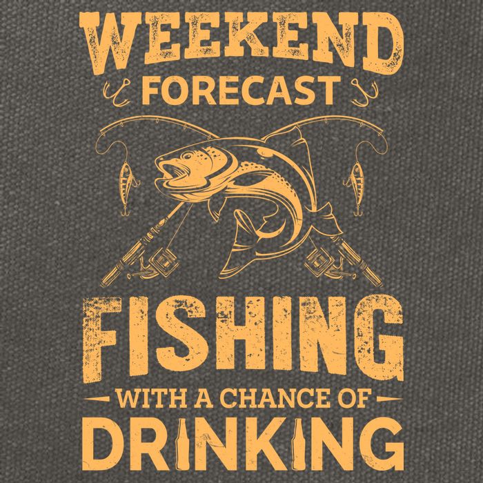 Funny Weekend Forcast Fishing With A Chance Of Drinking Cotton Canvas Backpack