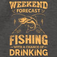 Funny Weekend Forcast Fishing With A Chance Of Drinking Vector Backpack