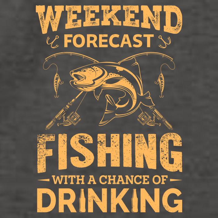 Funny Weekend Forcast Fishing With A Chance Of Drinking Vector Backpack