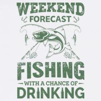 Funny Weekend Forcast Fishing With A Chance Of Drinking Garment-Dyed Sweatshirt