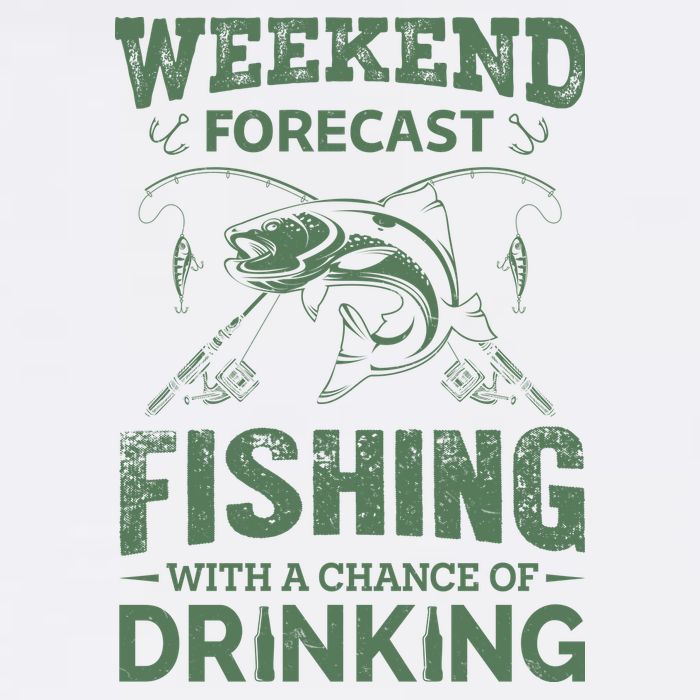 Funny Weekend Forcast Fishing With A Chance Of Drinking Garment-Dyed Sweatshirt