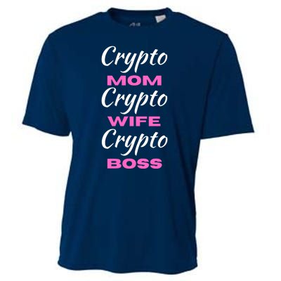 Funny Women, Funny Crypto Mom Wife Boss, Funny Woman Tee Cooling Performance Crew T-Shirt