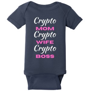 Funny Women, Funny Crypto Mom Wife Boss, Funny Woman Tee Baby Bodysuit