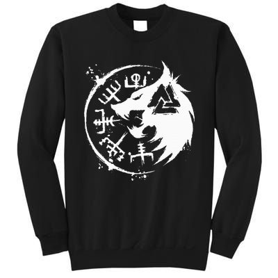 Fenrir Wolf Fenris Wolf Viking Vegvisir Valknut Sweatshirt