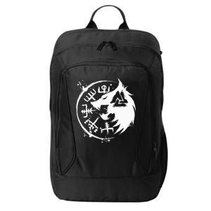 Fenrir Wolf Fenris Wolf Viking Vegvisir Valknut City Backpack