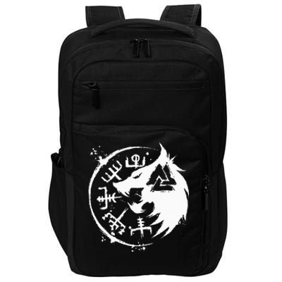 Fenrir Wolf Fenris Wolf Viking Vegvisir Valknut Impact Tech Backpack