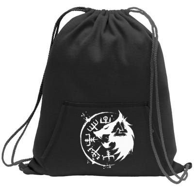 Fenrir Wolf Fenris Wolf Viking Vegvisir Valknut Sweatshirt Cinch Pack Bag