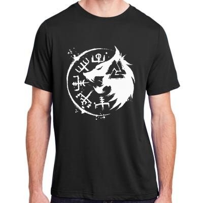 Fenrir Wolf Fenris Wolf Viking Vegvisir Valknut Adult ChromaSoft Performance T-Shirt