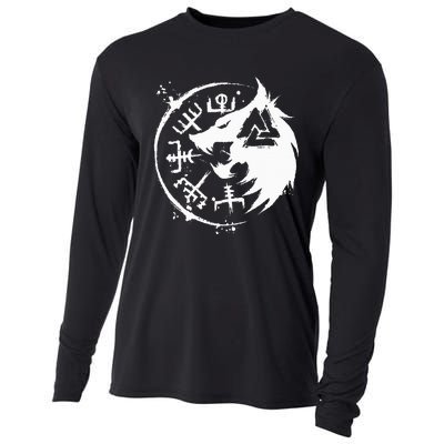 Fenrir Wolf Fenris Wolf Viking Vegvisir Valknut Cooling Performance Long Sleeve Crew