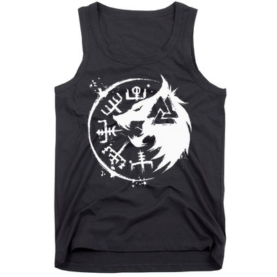 Fenrir Wolf Fenris Wolf Viking Vegvisir Valknut Tank Top