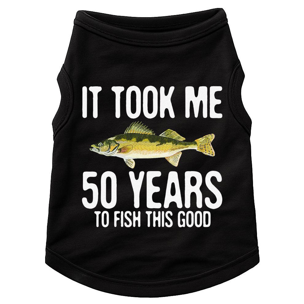 Funny Walleye Fishing 50th Birthday 50 Years To Fish Great Doggie Tank