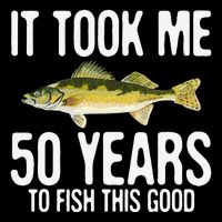 Funny Walleye Fishing 50th Birthday 50 Years To Fish Great Impact Tech Backpack