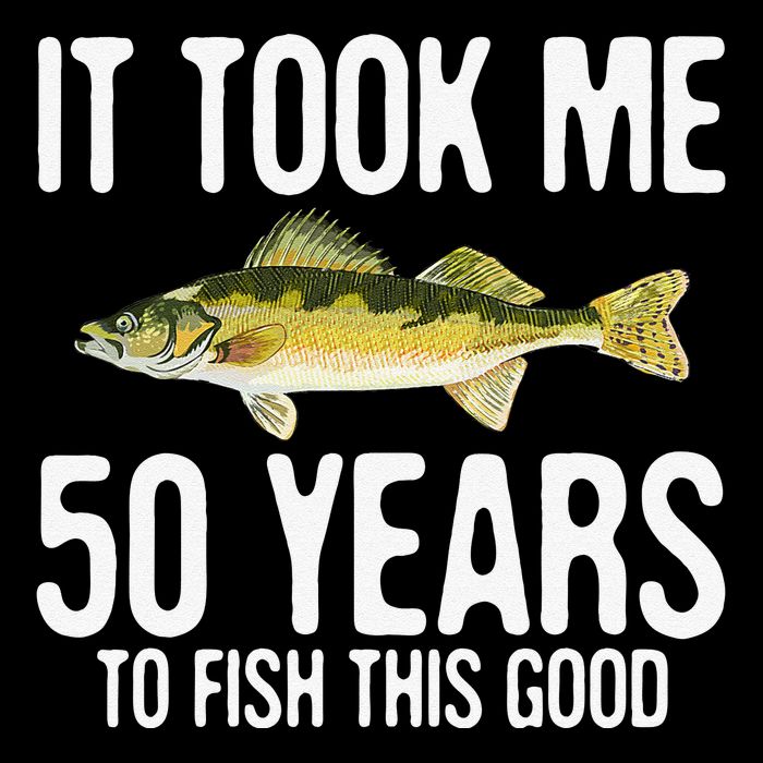 Funny Walleye Fishing 50th Birthday 50 Years To Fish Great Impact Tech Backpack