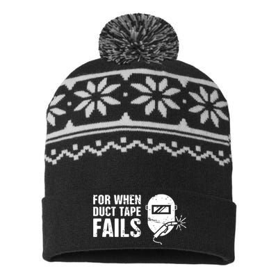 Funny Welder For When Duct Tape Fails Welding Premium USA-Made Snowflake Beanie