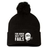 Funny Welder For When Duct Tape Fails Welding Premium Pom Pom 12in Knit Beanie