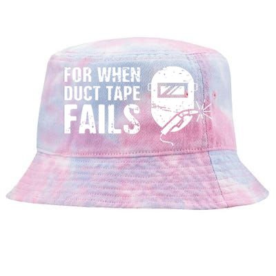 Funny Welder For When Duct Tape Fails Welding Premium Tie-Dyed Bucket Hat