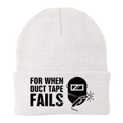 Funny Welder For When Duct Tape Fails Welding Premium Knit Cap Winter Beanie