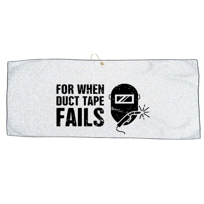 Funny Welder For When Duct Tape Fails Welding Premium Large Microfiber Waffle Golf Towel