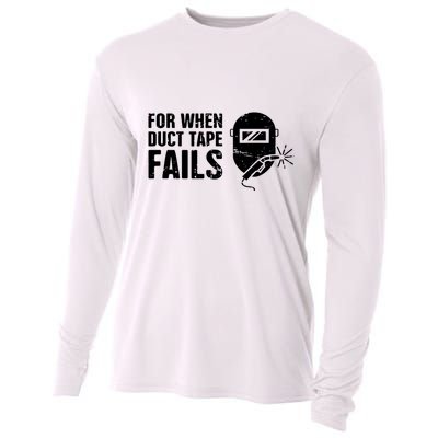 Funny Welder For When Duct Tape Fails Welding Premium Cooling Performance Long Sleeve Crew