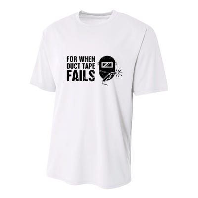 Funny Welder For When Duct Tape Fails Welding Premium Youth Performance Sprint T-Shirt