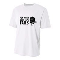 Funny Welder For When Duct Tape Fails Welding Premium Youth Performance Sprint T-Shirt