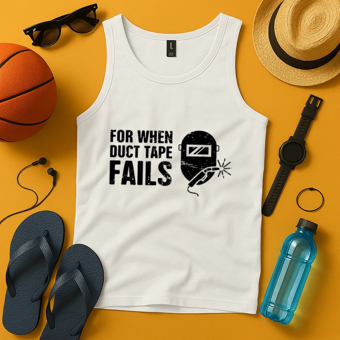 Funny Welder For When Duct Tape Fails Welding Premium Tank Top