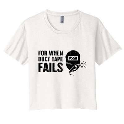 Funny Welder For When Duct Tape Fails Welding Premium Crop Top