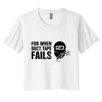 Funny Welder For When Duct Tape Fails Welding Premium Crop Top