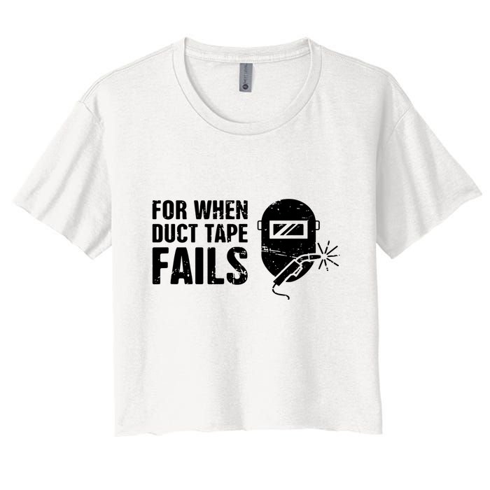 Funny Welder For When Duct Tape Fails Welding Premium Crop Top