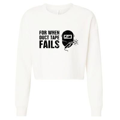 Funny Welder For When Duct Tape Fails Welding Premium Cropped Pullover Crew