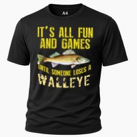 Funny Walleye Fishing Freshwater Fish Graphic Cooling Performance Crew T-Shirt