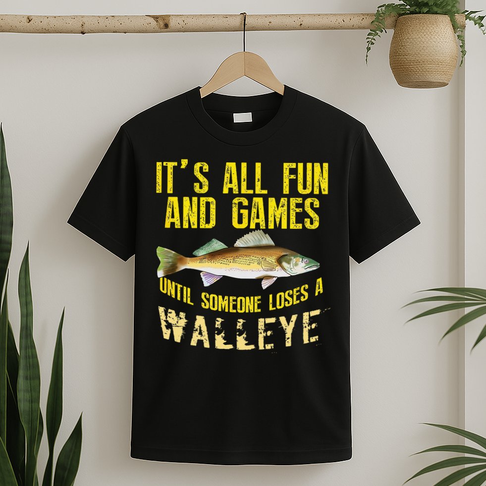 Funny Walleye Fishing Freshwater Fish Graphic T-Shirt